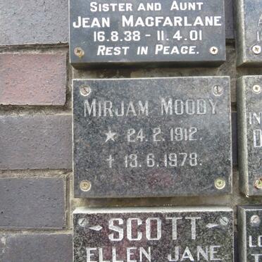 MOODY Mirjam 1912-1978