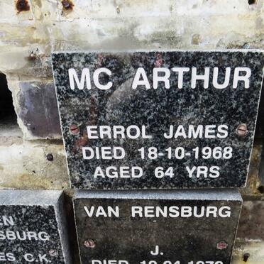 MCARTHUR Errol James -1968