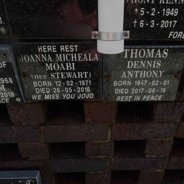 MOABI Joanna Micheala nee STEWART 1971-2016