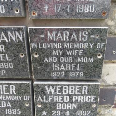 MARAIS Isabel 1922-1979