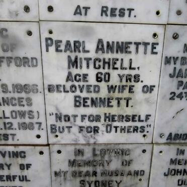 MITCHELL Pearl Annette