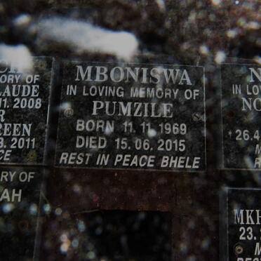 MBONISWA Pumzile 1969-2015