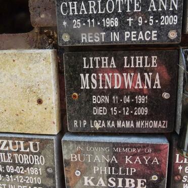 MSINDWANA Litha Lihle 1991-2009