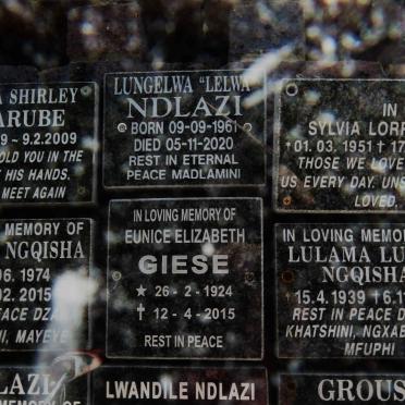 NDLAZI Lungelwa 1961-2020