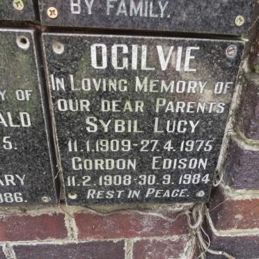 OGILVIE Gordon Edison 1908-1984 &amp; Sybil Lucy 1909-1975