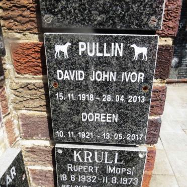 PULLIN David John Ivor 1918-2013 &amp; Doreen 1921-2017