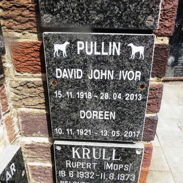 PULLIN David John Ivor 1918-2013 &amp; Doreen 1921-2017