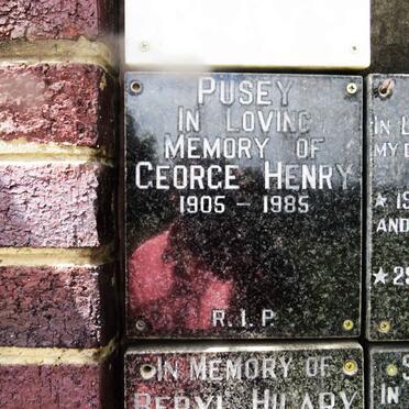 PUSEY George Henry 1905-1985