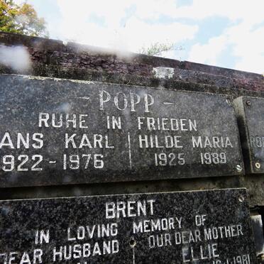 POPP Hans Karl 1922-1976 &amp; Hilde Maria 1925-1989