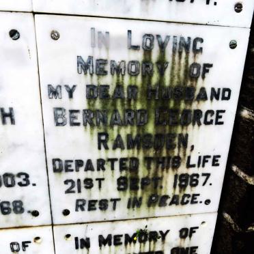 RAMSDEN Bernard George -1967
