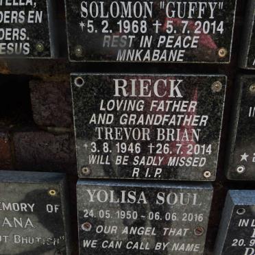 RIECK Trevor Brian 1946-2014