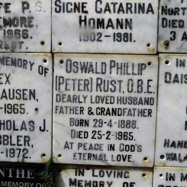 RUST Oswald Phillip 1888-1965