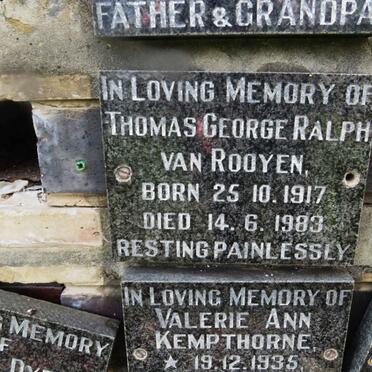 ROOYEN Thomas George Ralph, van 1917-1983