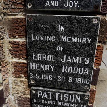 RODDA Errol James Henry 1916-1980