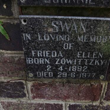 SWAN Frieda Ellen nee ZOWITTZKY 1892-1977