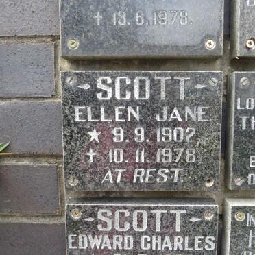 SCOTT Ellen Jane 1902-1978