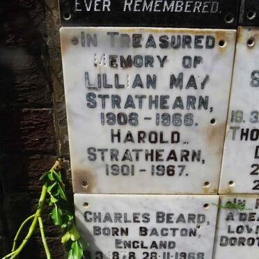 STRATHEARN Harold 1901-1967 &amp; Lillian May 1908-1966