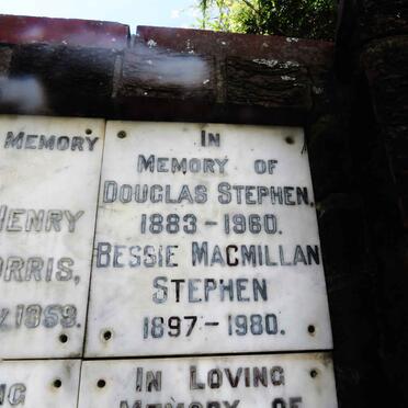 STEPHEN Douglas 1883-1960 &amp;  Bessie MACMILLAN 1897-1980