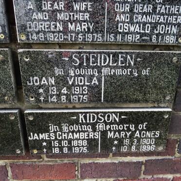 STEIDLEN Joan Viola 1913-1975