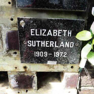 SUTHERLAND Elizabeth 1909-1972