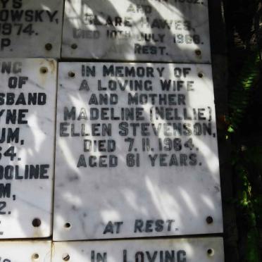 STEVENSON Madeline Ellen -1964