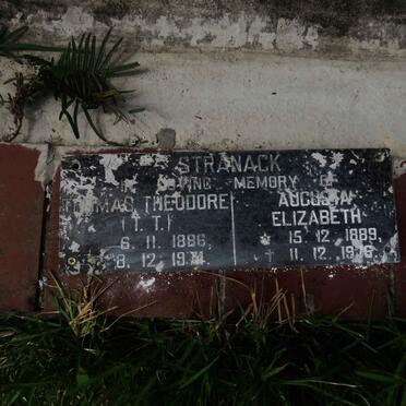 STRANACK Thomas Theodore 1886-1974 &amp; Augusta Elizabeth 1889-197?