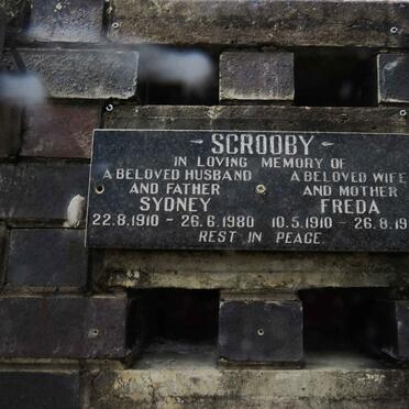 SCROOBY Sydney 1910-1980 &amp; Freda 1910-1994