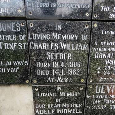 SEEBER Charles William 1906-1983