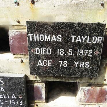 TAYLOR Thomas -1972