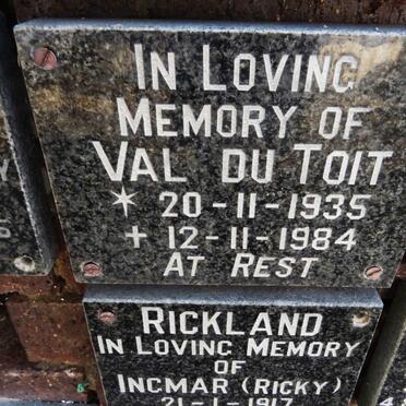 TOIT Val, du 1935-1984