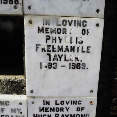 TAYLOR Phyllis Freemantle 1893-1969