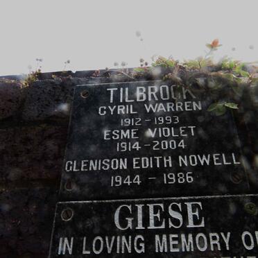 TILBROCK Cyril Warren 1912-1993 &amp; Esme Violet 1914-2004 :: TILBROCK Glenison Edith Nowell 1944-1986