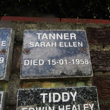 TANNER Sarah Ellen -1958