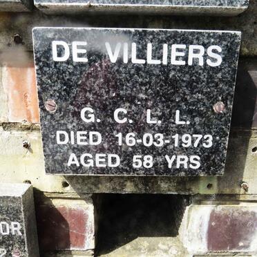 VILLIERS G.C.L.L., de -1973