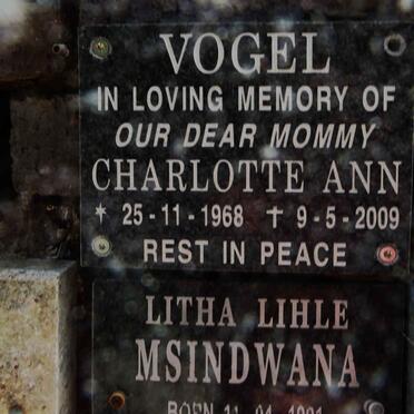 VOGEL Charlotte Ann 1968-2009