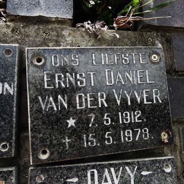 VYVER Ernst Daniel, van der 1912-1978