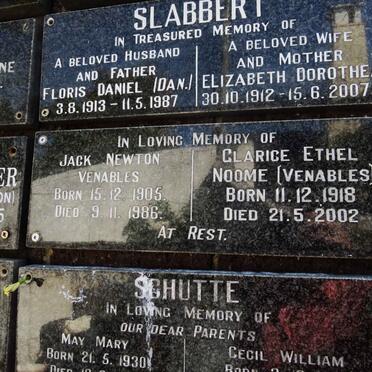 VENABLES Jack Newton 1905-1986 :: NOOME Clarice Ethel nee VENABLES 1918-2002