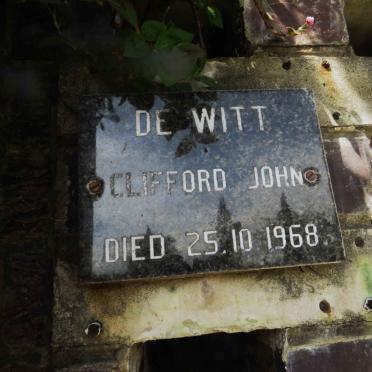 WITT Clifford John, de -1968