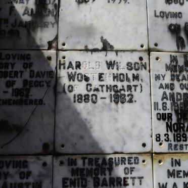 WOSTENHOLM Harold Wilson 1880-1962