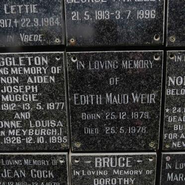 WEIR Edith Maud 1879-1978