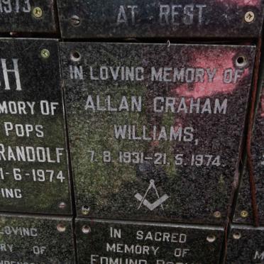 WILLIAMS Allan Graham 1931-1974