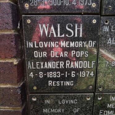 WALSH Alexander Randolf 1883-1974