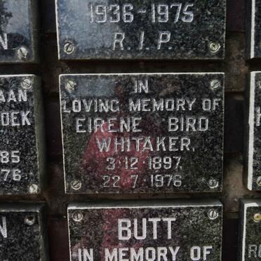 WHITAKER Eirene Bird 1897-1976