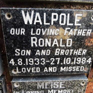 WALPOLE Ronald 1933-1984