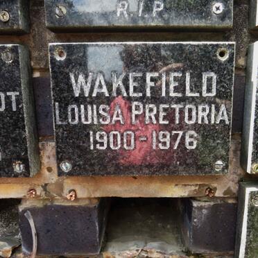 WAKEFIELD Louisa Pretoria 1900-1976