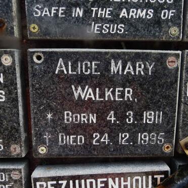 WALKER Alice Mary 1911-1995