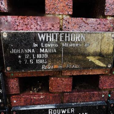 WHITEHORN Johanna Maria 1899-1985