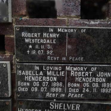 WESTERDALE Robert Henry 1931-1992