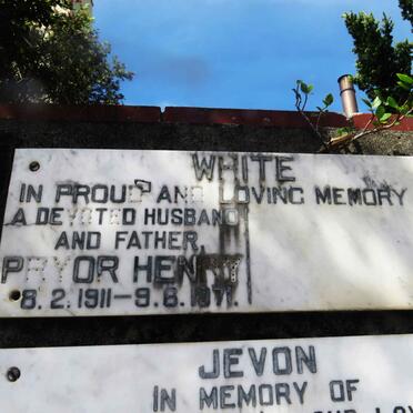 WHITE Pryor Henry 1911-1971