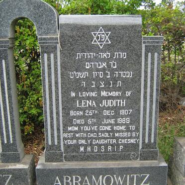 ABRAMOWITZ Lena Judith 1907-1989
